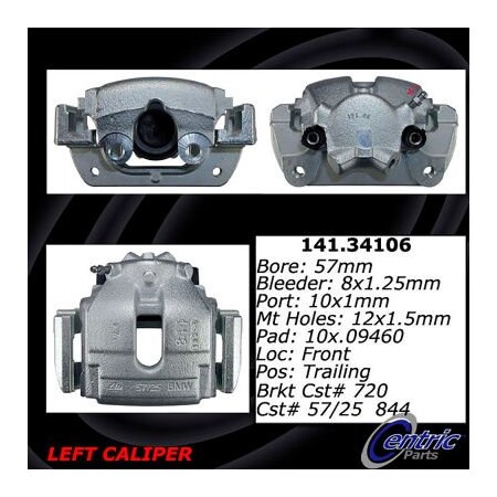 Centric Semi-Loaded Brake Caliper, Parts, 141.34106 141.34106